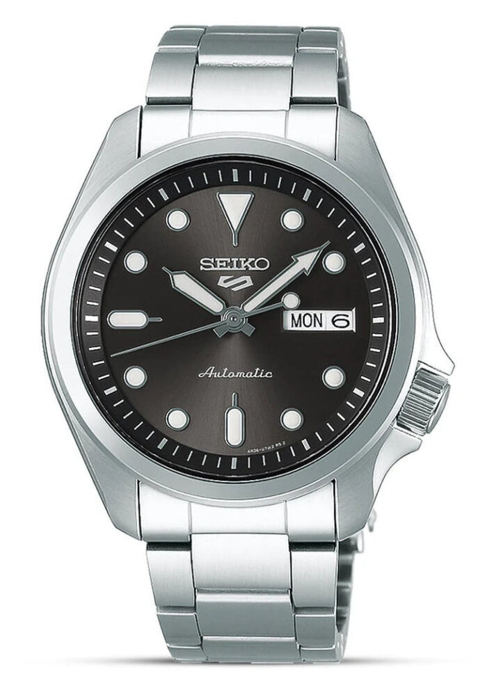 Seiko 5 Sports Automatic Grey Dial Silver Steel Strap Watch for Men - SRPE51K1 - Image 5